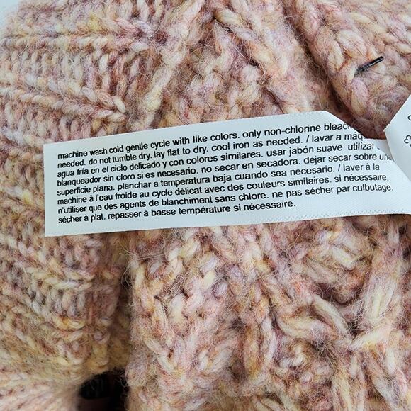 Eloquii Women's Flared Heavy Cable Knit Pull On Pink Mini Skirt Size 14/16 - Picture 5 of 7